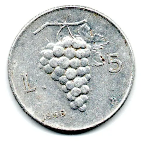 Itália - 1950 - 5 Lire