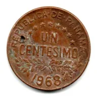 Panamá - 1968 - 1 Centesimo - C/ Furo