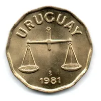 Uruguai - 1981 - 50 Centesimos - Estado de Conservação: Flor de Cunho (FC) - Foto 2