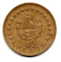 Uruguai - 1965 - 10 Pesos - Estado de Conservação: Muito Bem Conservada (MBC)