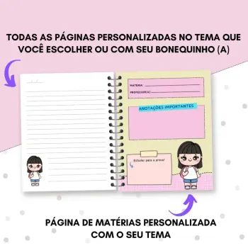 CADERNO UNIVERSITÁRIO PERSONALIZADO - 15  MATÉRIAS - Foto 2