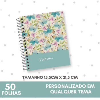 CADERNO PERSONALIZADO PEQUENO - 50 FOLHAS - Foto 2
