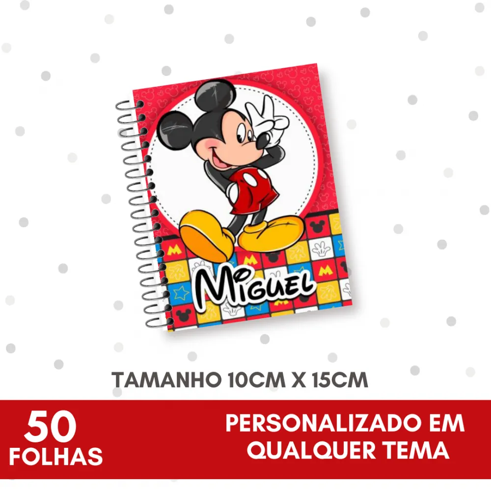 CADERNINHO PERSONALIZADO - 50 FOLHAS Imagem