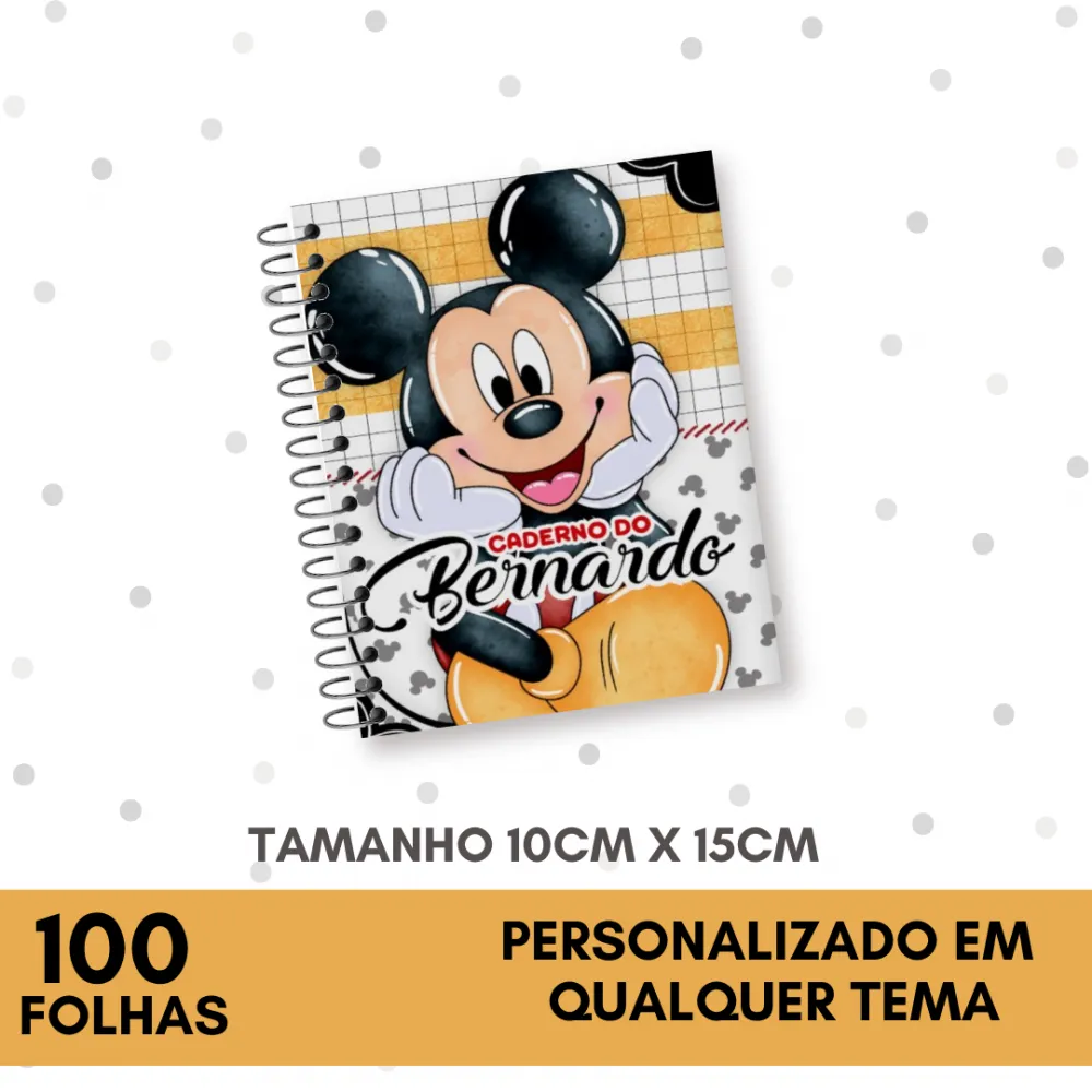 CADERNINHO PERSONALIZADO -  100 FOLHAS Imagem