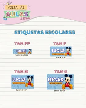 CARTELA DE ADESIVOS PERSONALIZADOS - A4