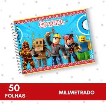 CADERNO DE DESENHO PERSONALIZADO -   MILIMETRADO
