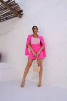 Jaqueta Jeans Revanche Feminina Rosa Pink - Foto 4