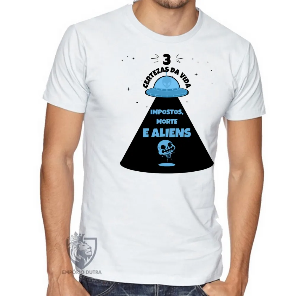 Camiseta 3 certezas da vida