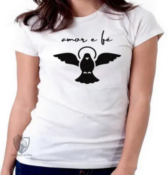 Camiseta Amor e Fé - Foto 2