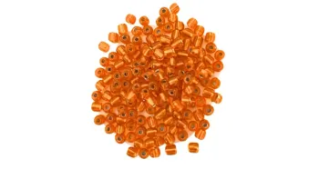 Missanga de vidro Laranja Cristal -  6/0  - 4mm