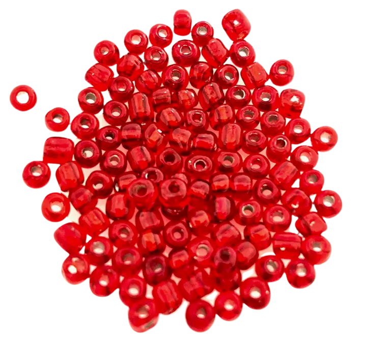 Missanga de vidro Vermelho tom 2- 6/0  - 4mm