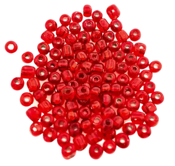 Missanga de vidro Vermelho tom 2- 6/0  - 4mm