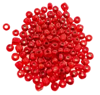 Missanga de vidro Vermelho tom 2- 6/0  - 4mm