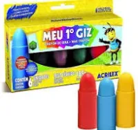 Conjunto Meu Primeiro  Giz (6cores)  - nomeados