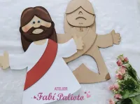 G1.542 Gabarito de Moldes  em MDF  Luva /Fantoche   Jesus - Foto 2