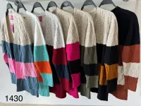 Casaco tricot mousse listrado GM 1430 Tam G - Foto 2