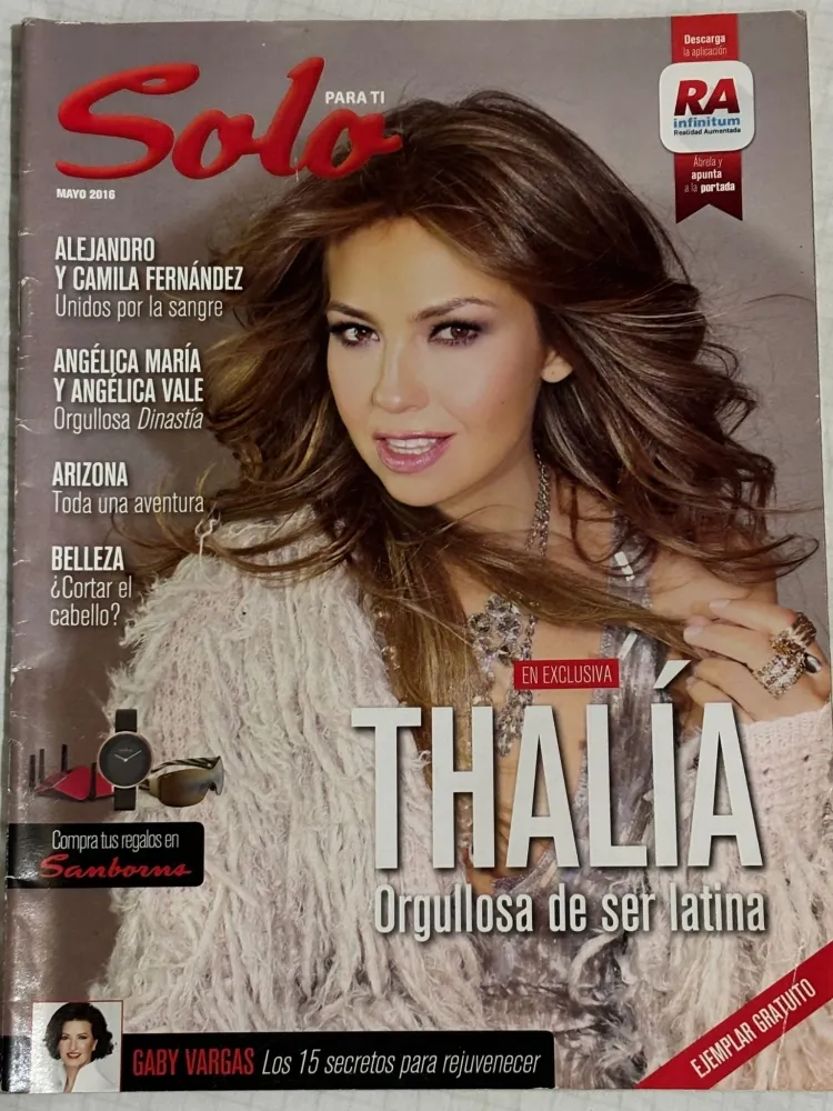 Revista Sólo PARA TI - Thalia Se Orgullosa de ser latina (Mayo, 2016) - Importada Imagem