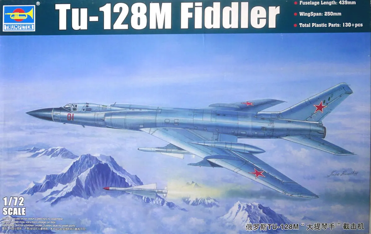 Avião Tupolev Tu-128 M Fiddler Kit Trumpeter 1/72