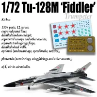 Avião Tupolev Tu-128 M Fiddler Kit Trumpeter 1/72 - Foto 4
