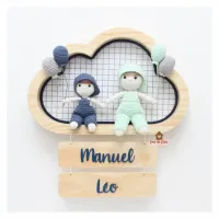 Irmão mais novo - 4 balões - Nuvem G -  2 placas - Porta Maternidade