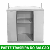 Balcão Meia Lua Branco - Foto 3