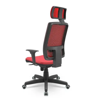  Cadeira Multiregulável NR17  Brizza Tela Encosto Regulável com Mecanismo Sincronizado Base Giratória Braços Reguláveis e Apoio de cabeça  - Foto 2