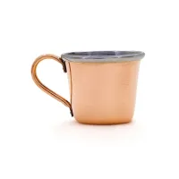 CANECA DE COBRE / INOX, 9x6cm, 350ml.
