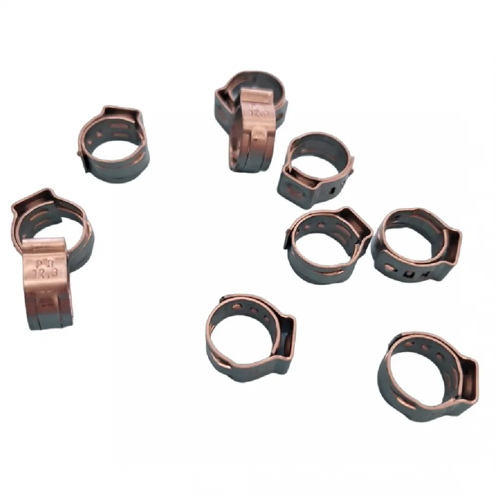 10 Abraçadeiras Inox Tipo Radial de esmagar para Mangueira Bomba Eletrica 12.3mm