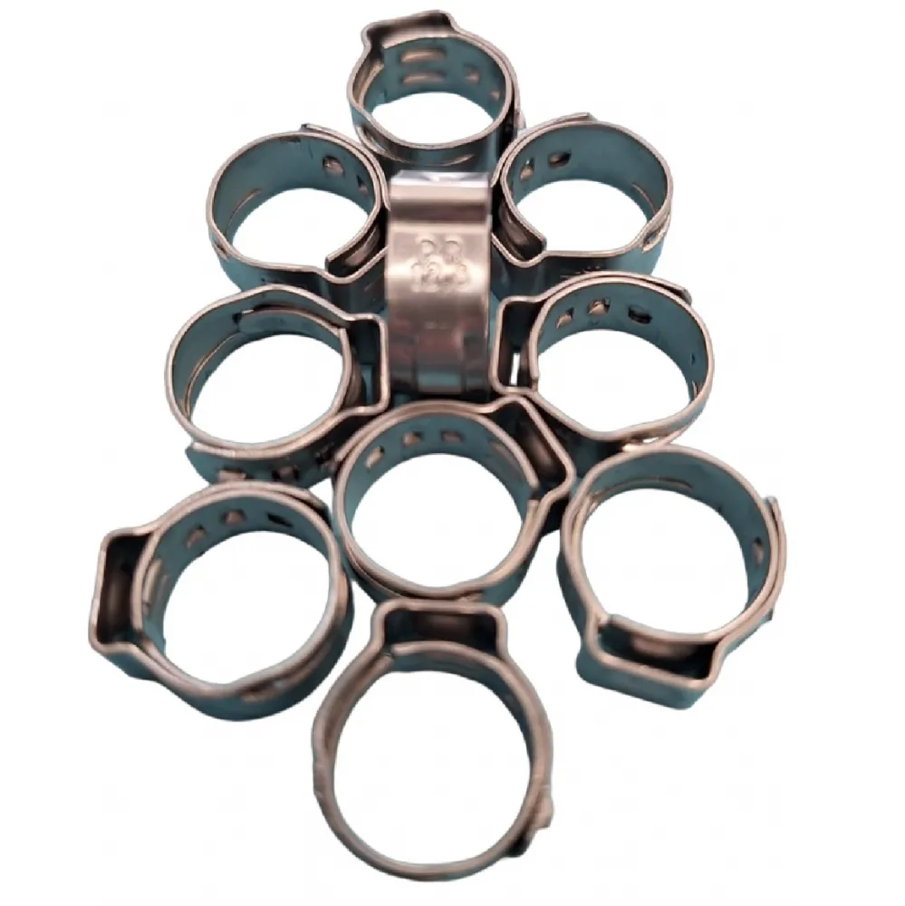 10 Abraçadeiras Inox Tipo Radial de esmagar para Mangueira Bomba Eletrica 12.8mm