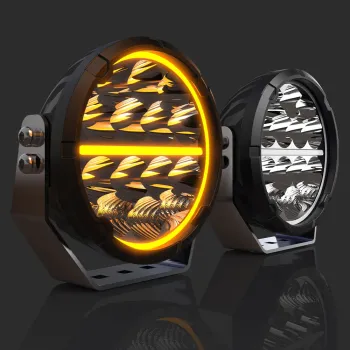 PAR FAROL AUXILIAR LED TRAILBLAZER 6.5" C/DRL BRANCO & AMBAR 180W