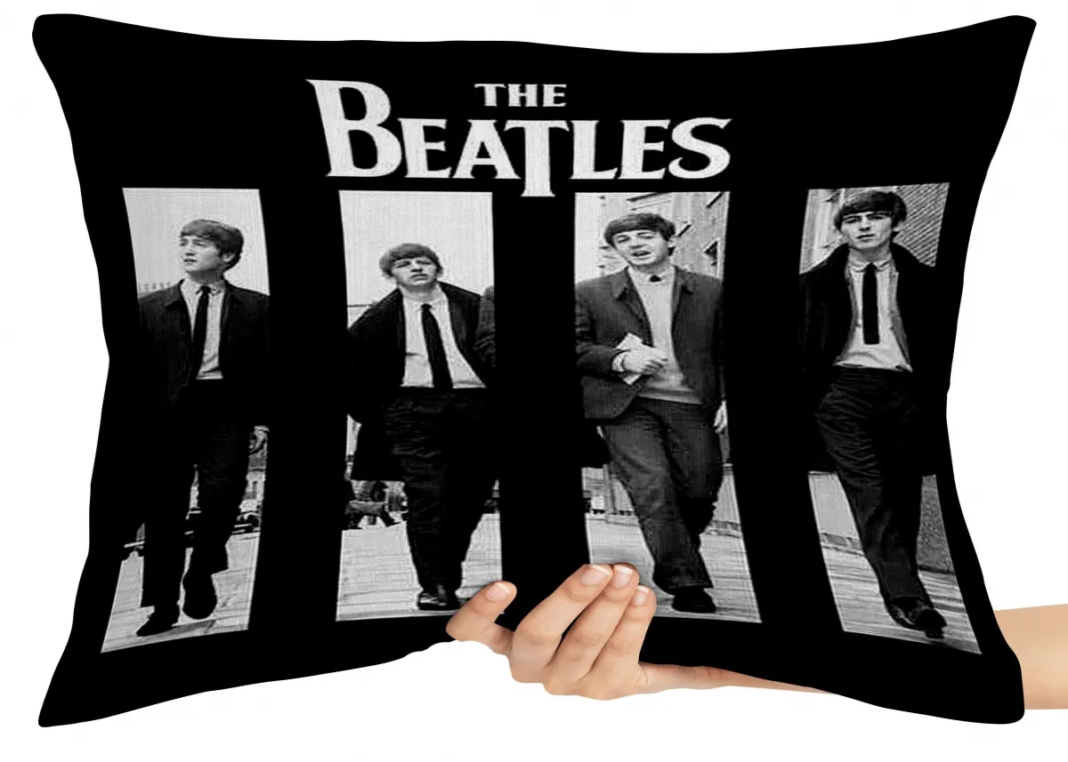 Capa de Almofada ou Travesseiro Beatles Anos 60 rock banda antiga Imagem
