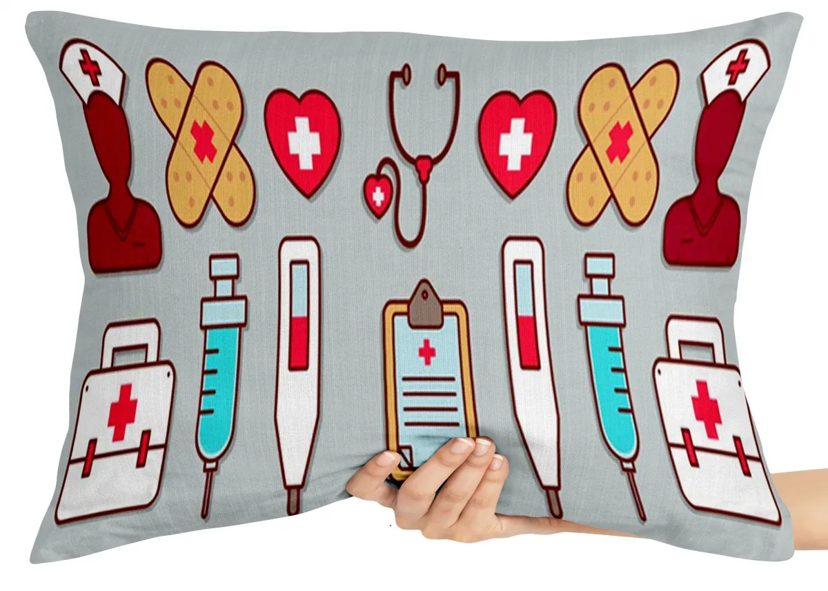 Capa de Almofada ou Travesseiro Enfermagem itens enfermeira