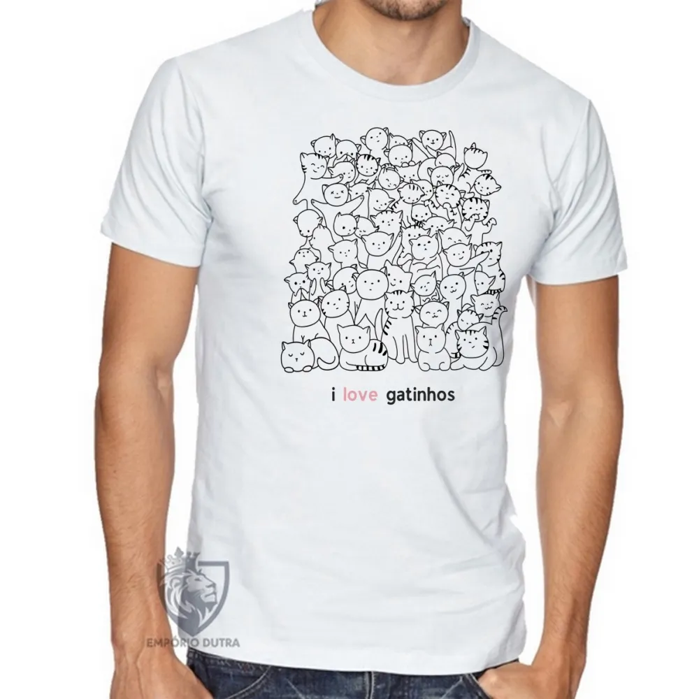 Camiseta Eu amo gatinhos Imagem