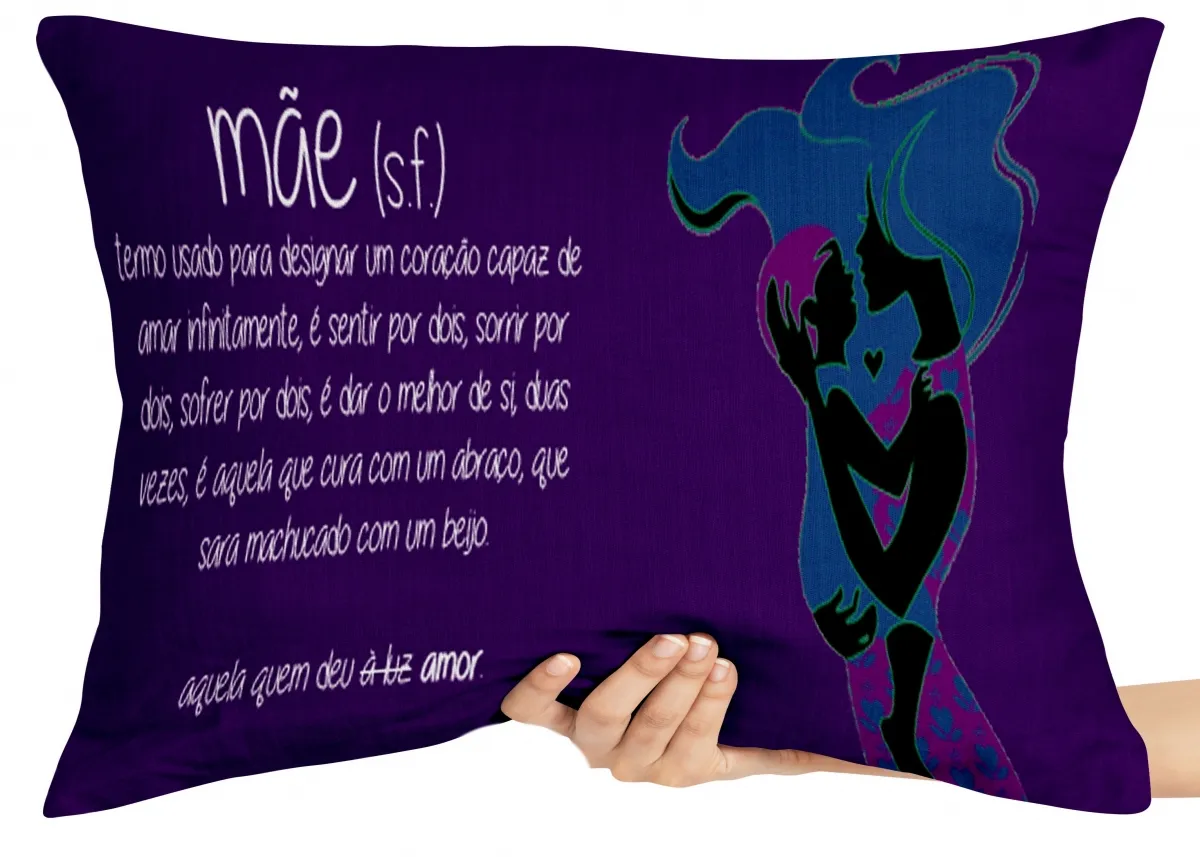 Capa de Almofada ou Travesseiro Mãe termo usado mamãe Imagem