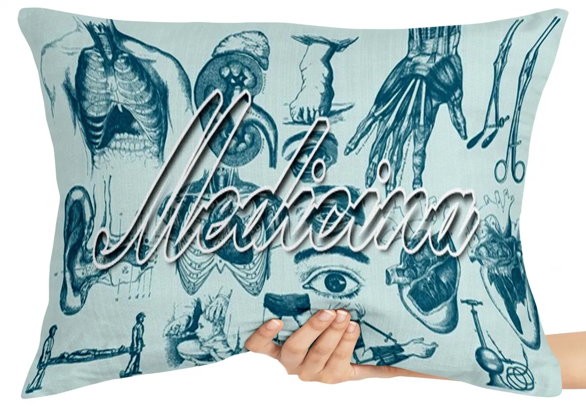 Capa de Almofada ou Travesseiro Medicina medico parte corpo
