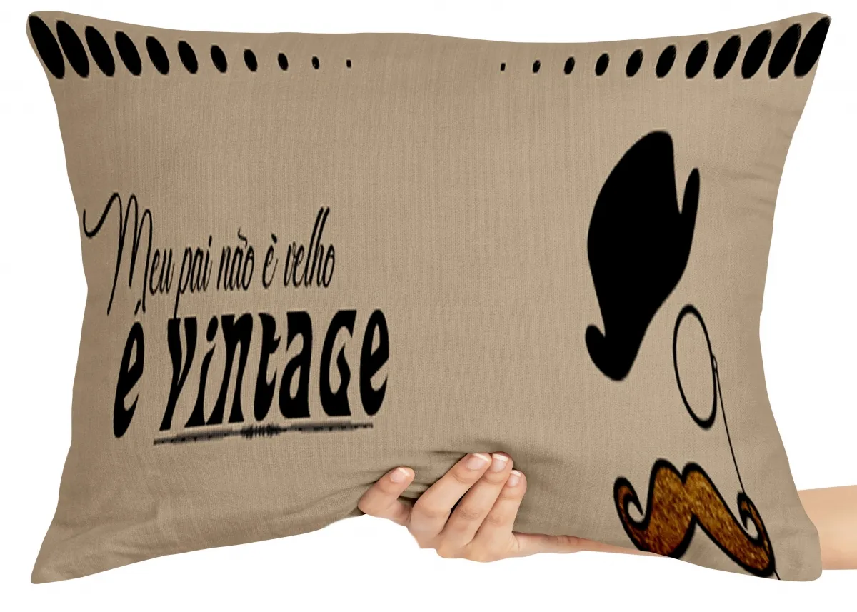 Capa de Almofada ou Travesseiro Meu pai é vintage papai antigo