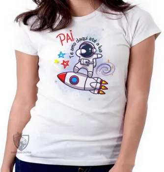 Camiseta Pai te amo daqui até a lua - Foto 2