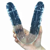 Pênis Silicone Translúcido Ponta Dupla 30 x 3,5cm - AAK1039 - Foto 2