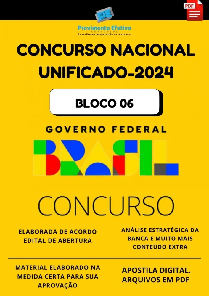 Apostila CNU 2024 Bloco 6 Concurso Nacional Unificado - Todos os Eixos Temáticos