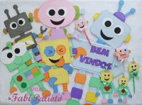 KIT14   Gabarito de Moldes  em MDF  Coleção Robozinhos