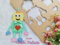 KIT14   Gabarito de Moldes  em MDF  Coleção Robozinhos - Foto 7