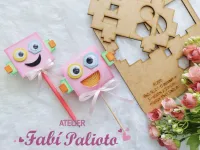 KIT14   Gabarito de Moldes  em MDF  Coleção Robozinhos - Foto 9