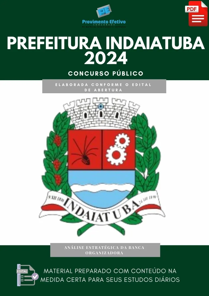 Apostila Prefeitura Indaiatuba 2024 Nível Médio