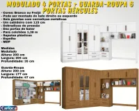 Guarda roupa Modulado 4 portas + Roupeiro 6 portas - Foto 2
