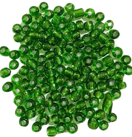Missanga de vidro Verde Bandeira 6/0  - 4mm