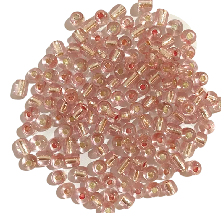 Missanga de vidro Rose boreal cristal  6/0  - 4mm Imagem