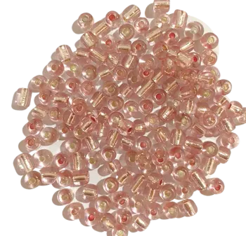 Missanga de vidro Rose boreal cristal  6/0  - 4mm