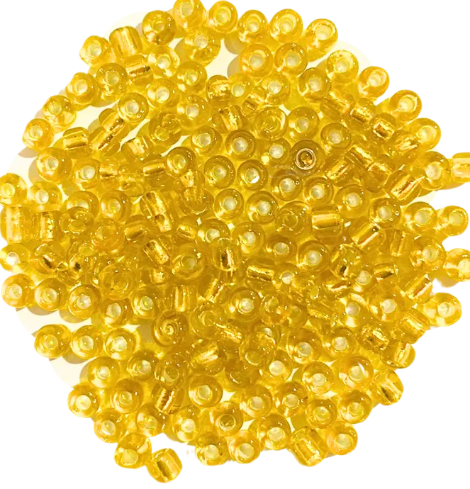 Missanga de vidro Amarelo Boreal cristal  6/0  - 4mm Imagem
