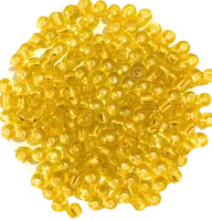 Missanga de vidro Amarelo Boreal cristal  6/0  - 4mm