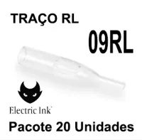 Ponteira CURTA ELECTRIC INK Cristal 09RL TRAÇO - PACOTE com 20 Unidades